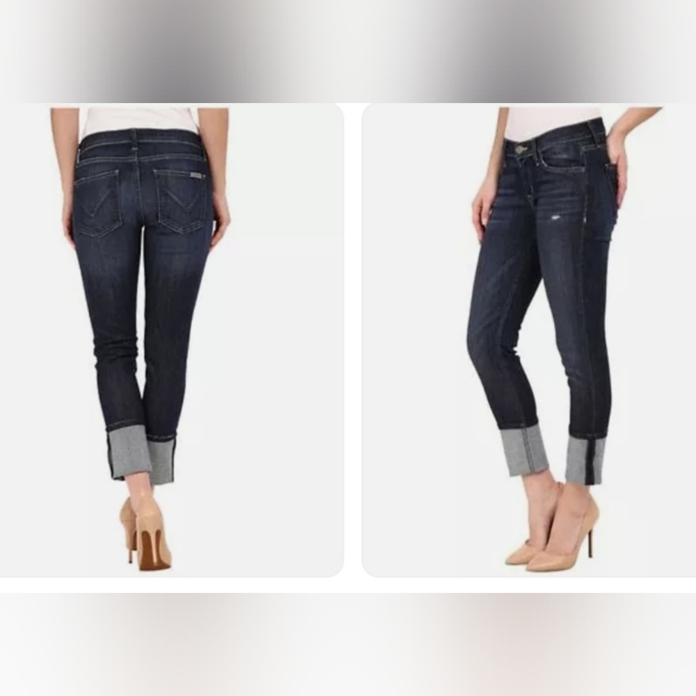 HUDSON Crop Muse Dark Wash Skinny With 5" Cuff Women's Size 29-in